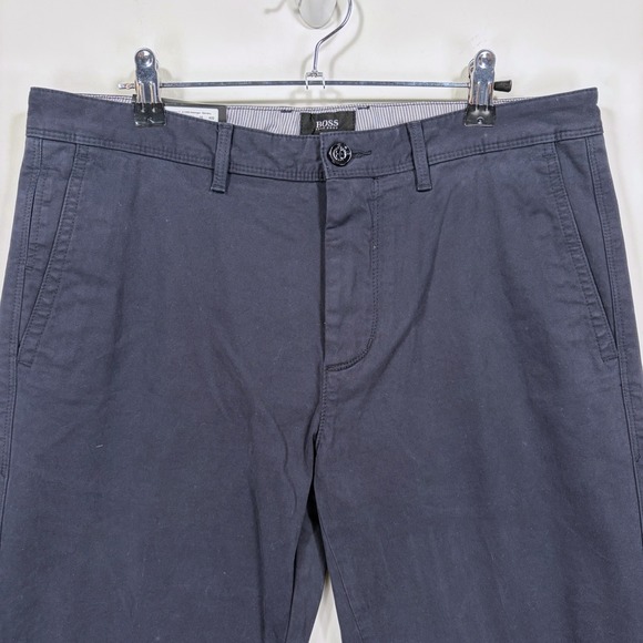 Hugo Boss Crigan Chino Pants Navy Regular Fit Cotton Stretch Men 32R (34x29) - Picture 5 of 12